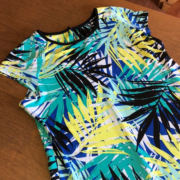 RONNI NICOLE Fern Palm Print Summer Dress M - Picture 2 of 8